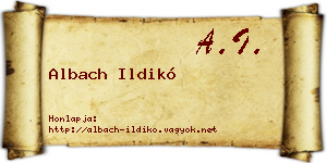 Albach Ildikó névjegykártya