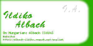 ildiko albach business card